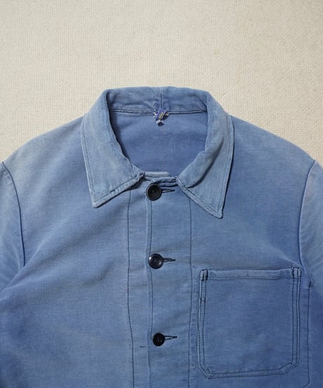1960s German blue elephantskin work jacket