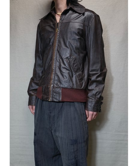 1960s Chinese sports leather jacket