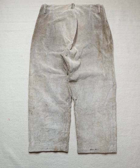 1940s French corduroy farmers work pants