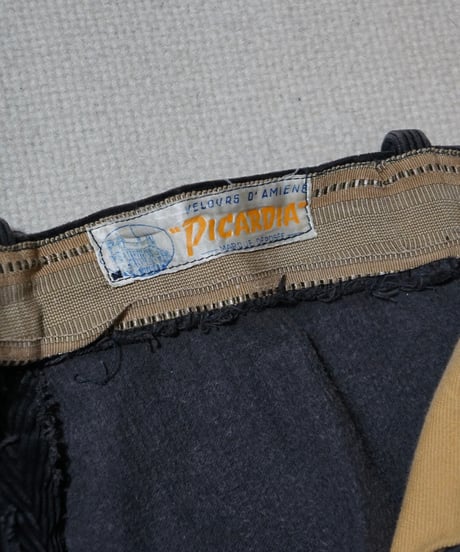 1950s French black corduroy work pants