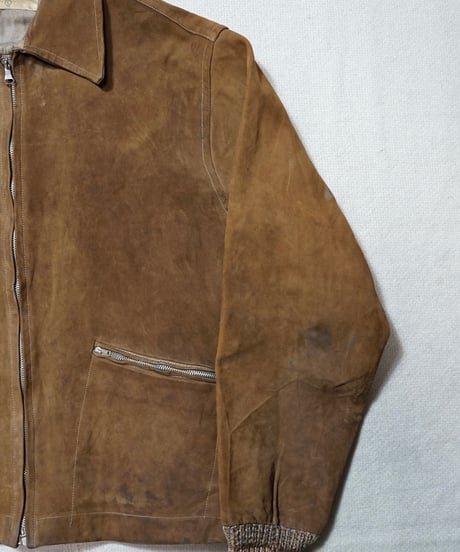 1950s UK suede leather sports jacket