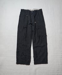 1950s French wool stripe slacks “boro boro”