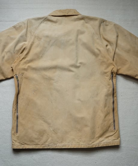 1950s French cotton zip up hunting jacket
