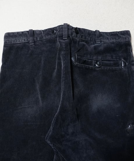 1960s German black corduroy logger work pants