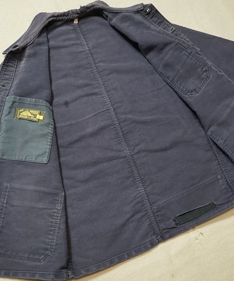 1950s French work black moleskin jacket “Le Mont St Michel”