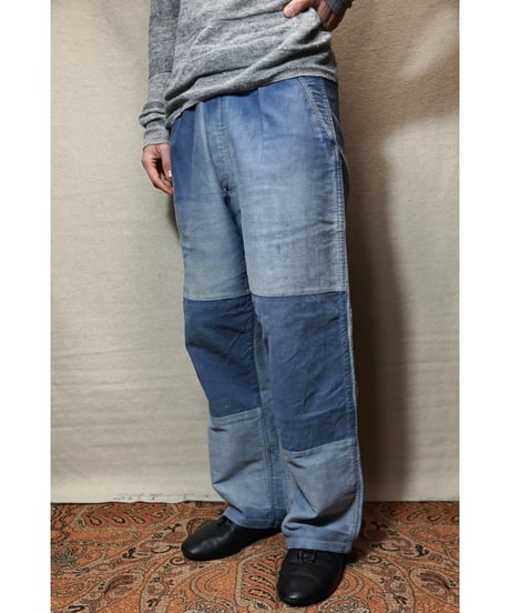 1950s French blue light moleskin work pants