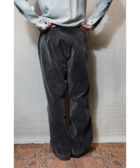 1950s French black corduroy work pants