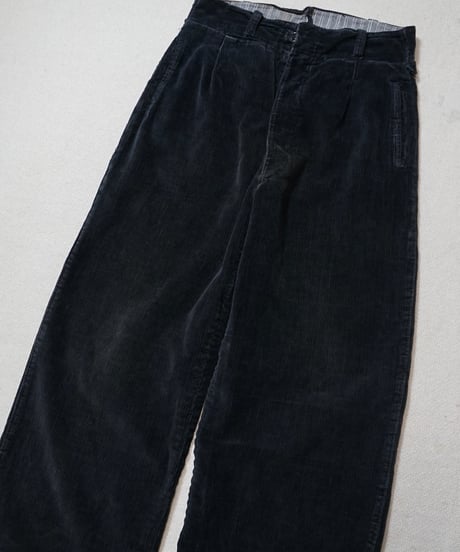 ~1940s French black corduroy work pants