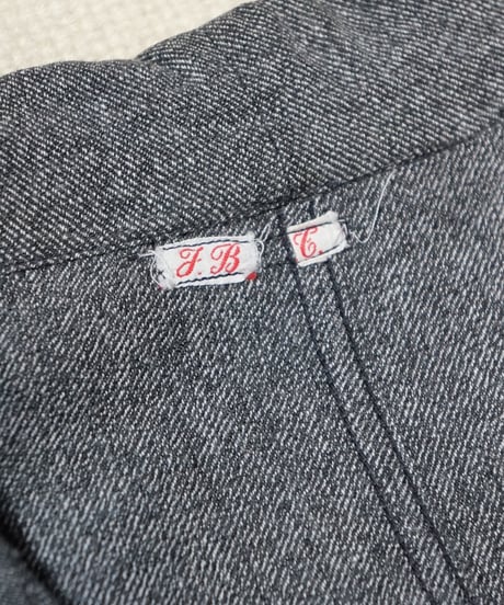 1960s French black chambray light atelier coat