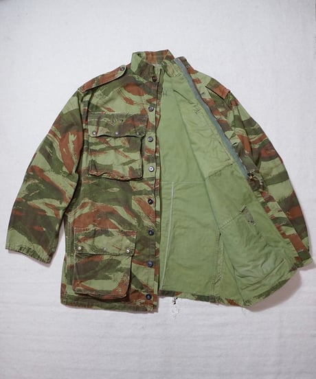1950~60s French military TAP47/56 lizard camo paratroopers jacket “hop sack”