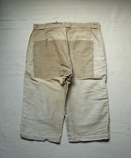 1940s French brown moleskin work pants