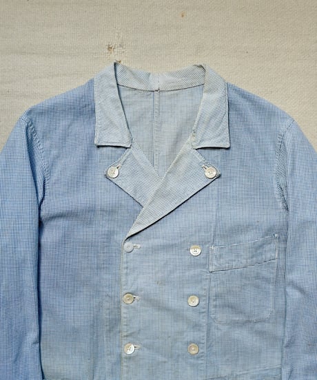 ~1930s French double breasted cook jacket