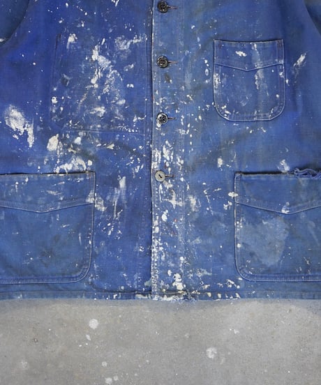 1940~50s French blue cotton twill work jacket “Adolphe Lafont”