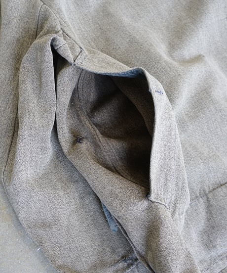 1940s French black chambray hunting jacket