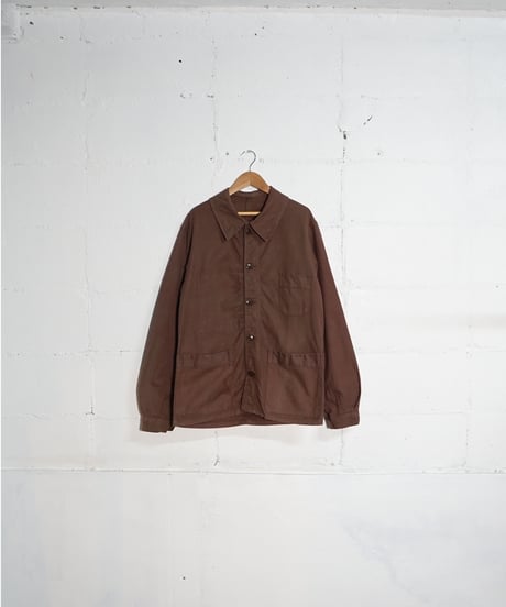1960s French brown cotton twill work jacket