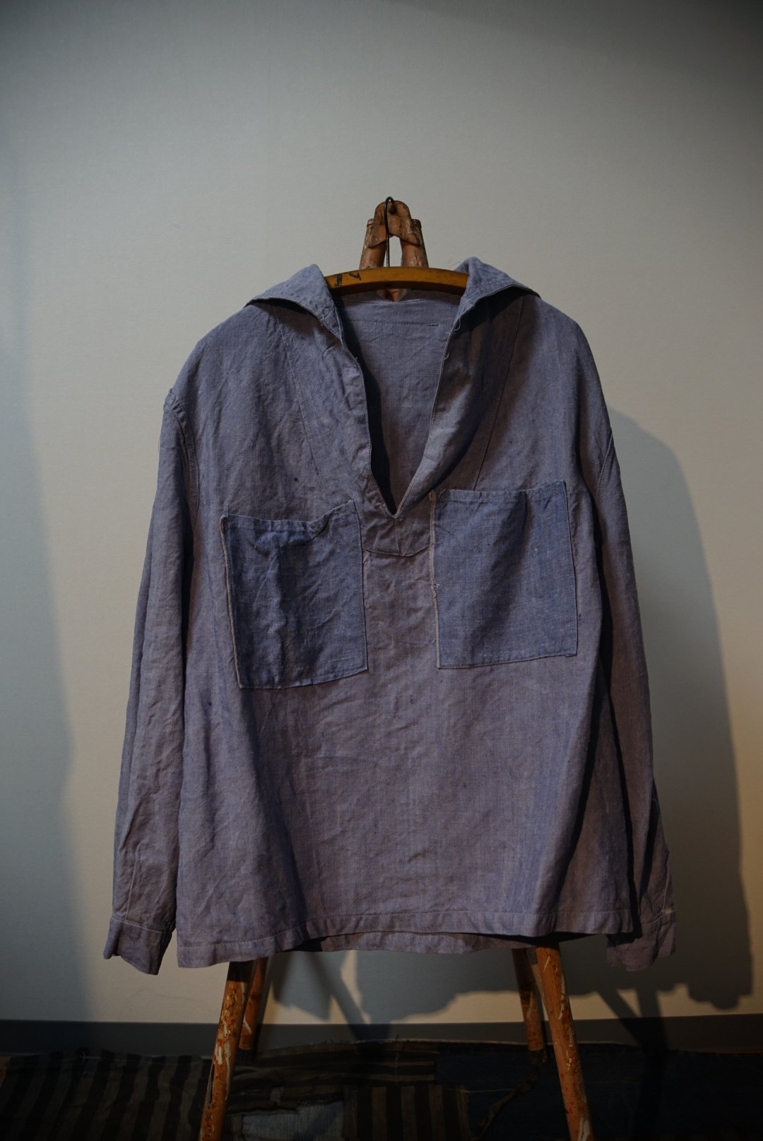 1960s French navy linen sailor shirt | lozu vin