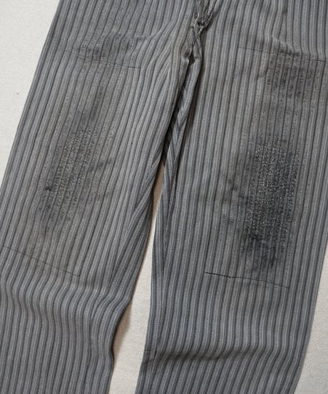 1940~50s French cotton stripe work pants