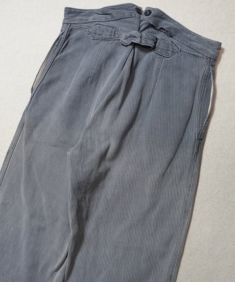 1950s French cotton stripe work pants