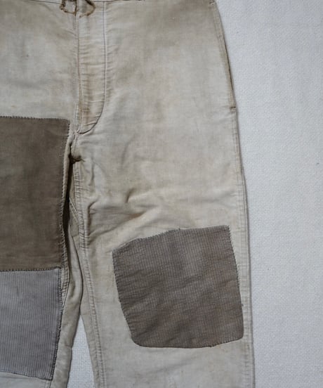 1940s French brown moleskin work pants