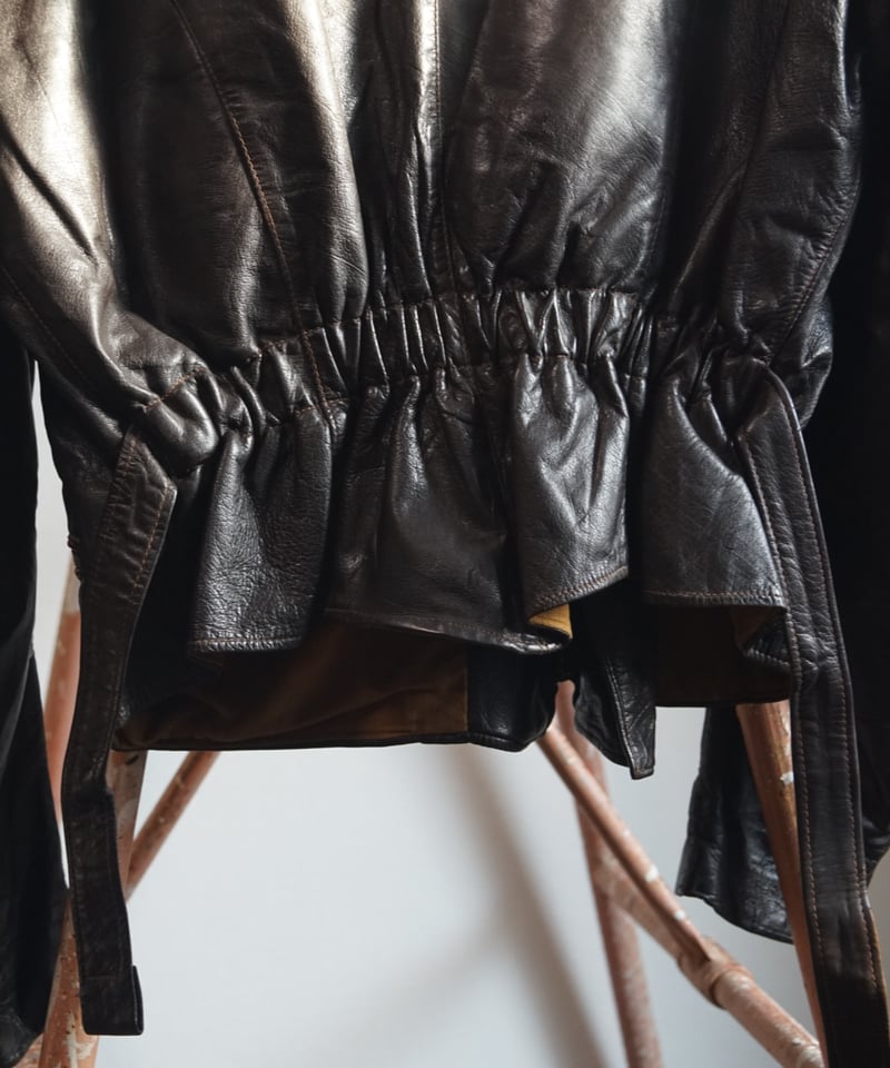 1940s German army motorcycle leather jacket | l