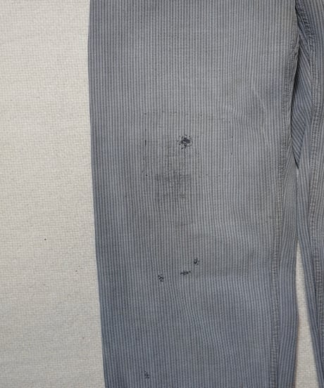 1950s French cotton stripe work pants