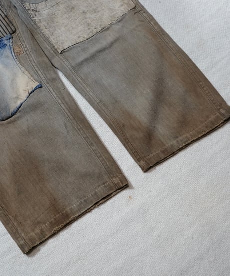 1950~60s French cotton herringbone work pants