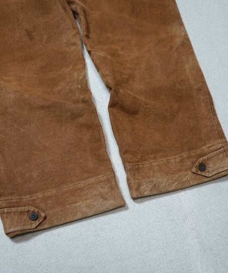 1970s French brown peach skin bush pants