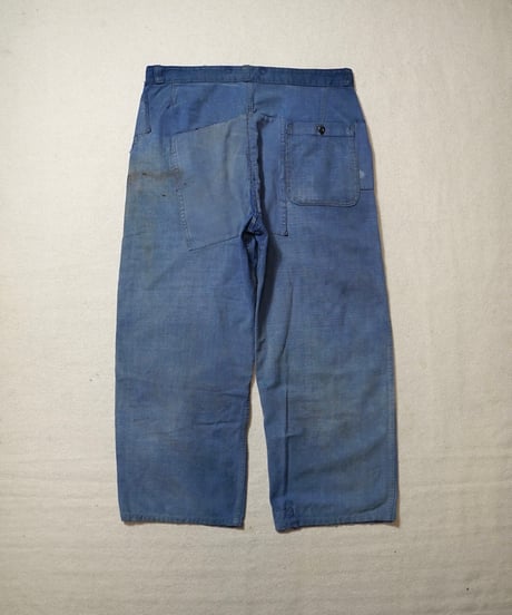 1950s French cotton twill work pants