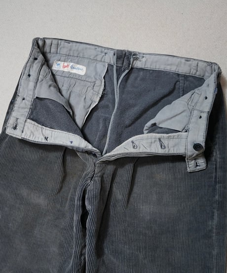 1950s German black corduroy work pants “2tuck”