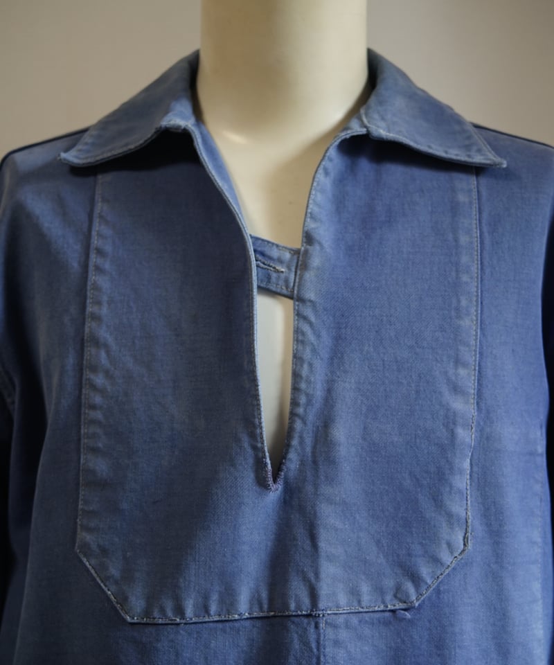 1960s french vintage fisherman smock