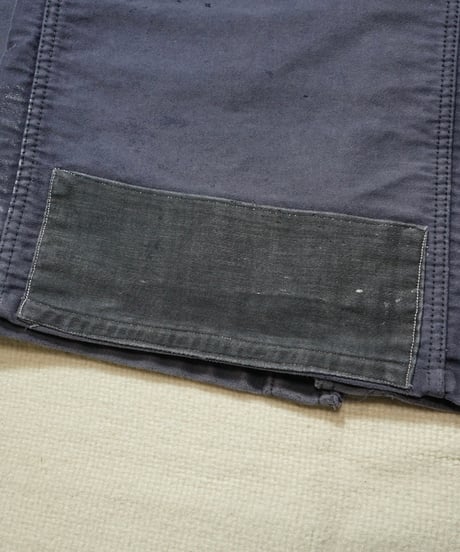 1950s French work black moleskin jacket “Le Mont St Michel”