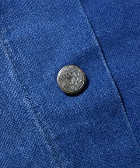 1960s Swedish PVC switching blue work jacket