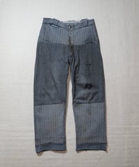 1950s French cotton piquet work pants