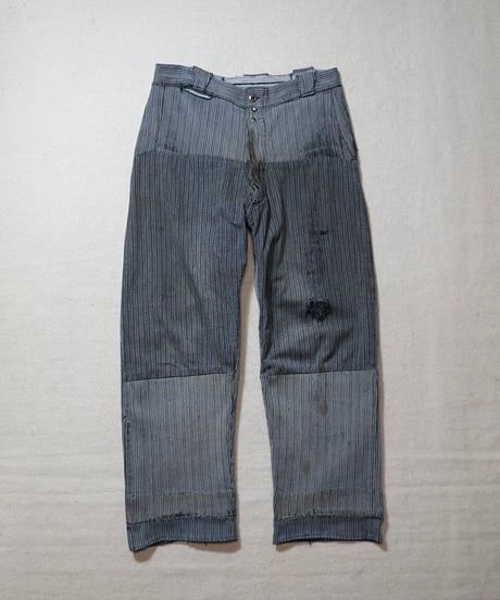 1950s French cotton piquet work pants