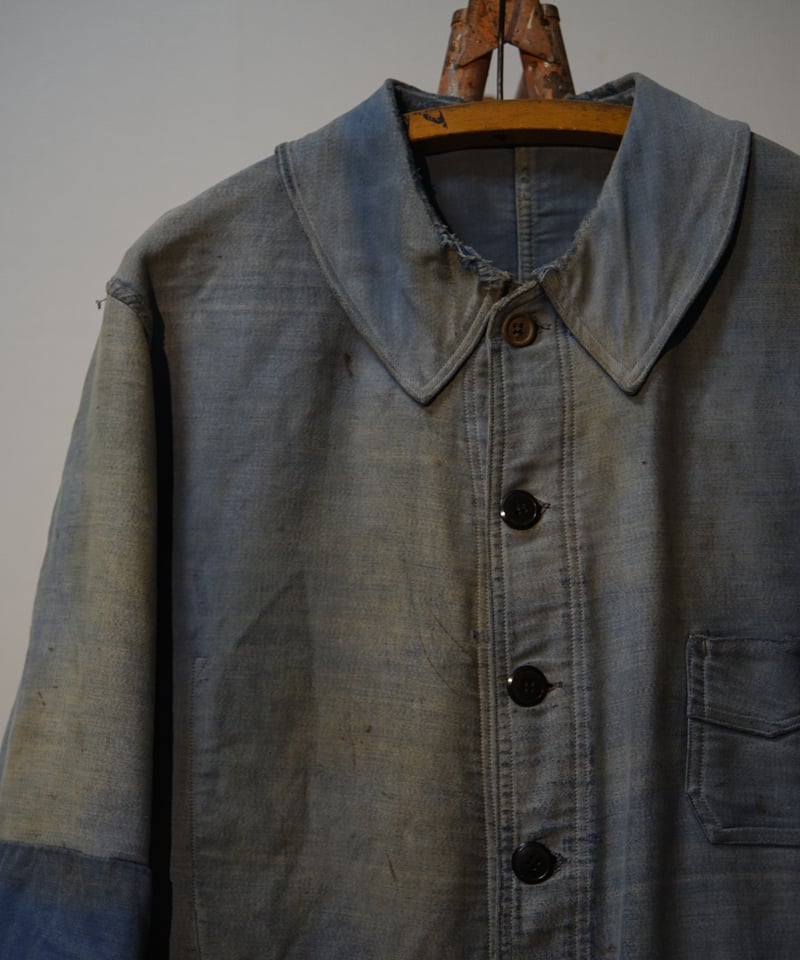 1930s French blue moleskin jacket “6button” | l