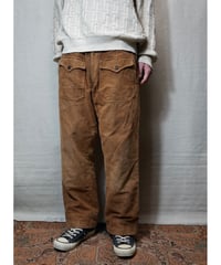 1970s French brown peach skin bush pants