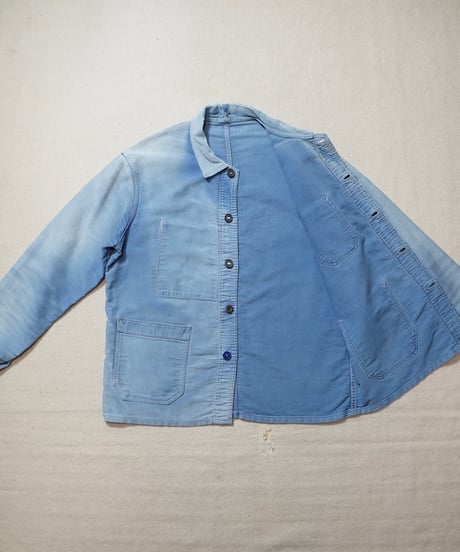 1950~60s French light moleskin work jacket “VULCAIN”
