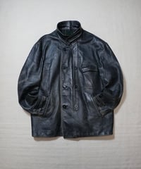 1960s French leather Corbusier jacket
