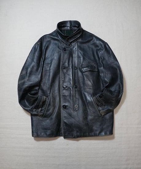 1960s French leather Corbusier jacket