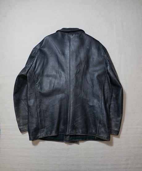 1960s French leather Corbusier jacket