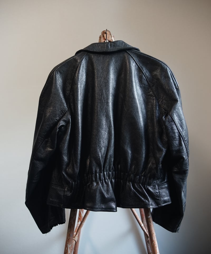 1940~50s Italian Double breasted motorcycle lea