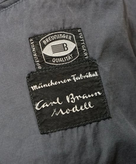1950s German gray cotton hooded ski jacket