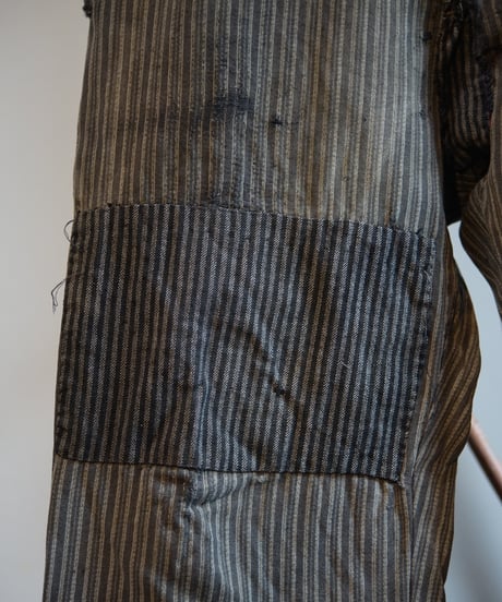 1950s French cotton stripe work trousers”boro”