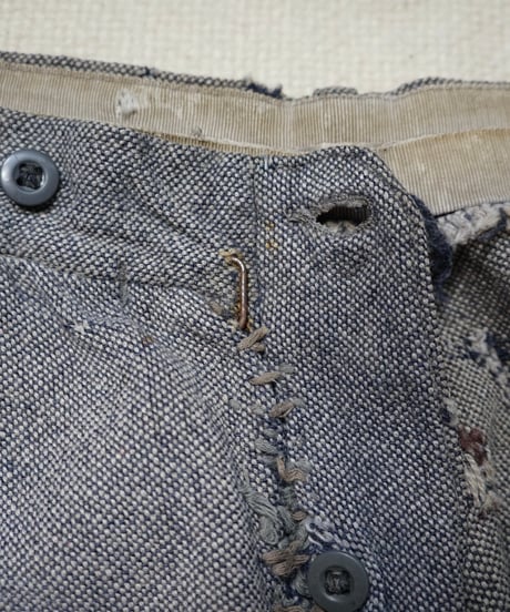 1950s French wool×silk farmers work slacks
