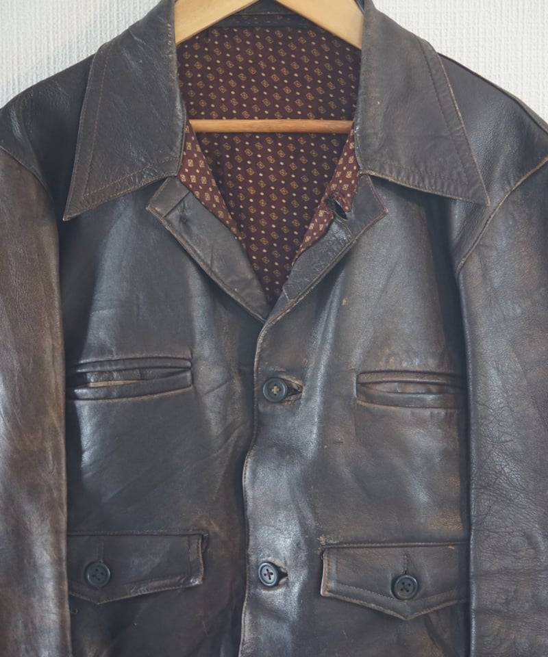 30s40s ヴィンテージ ハルトマン　レザージャケット 1940s German leather jacket type Hartmann | loz