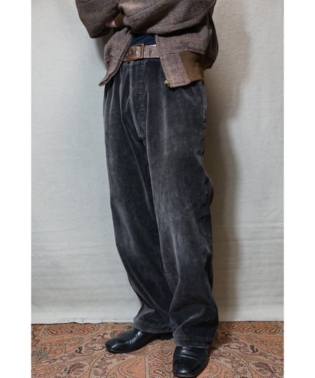 1950s French black corduroy work pants