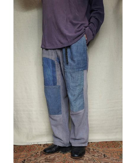 1940~50s French patchwork cotton work pants