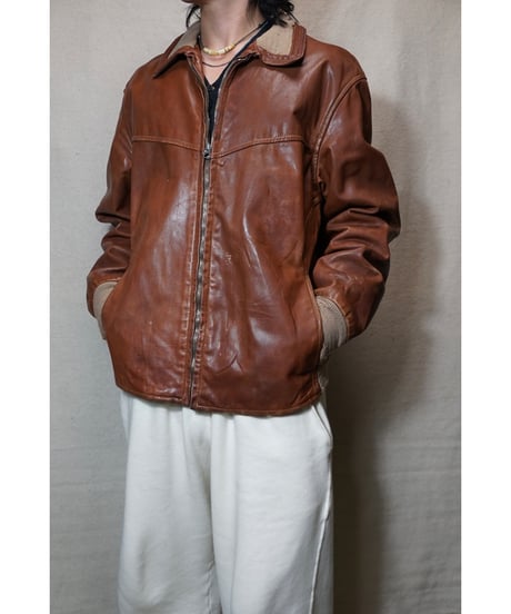 1960s German leather sports jacket