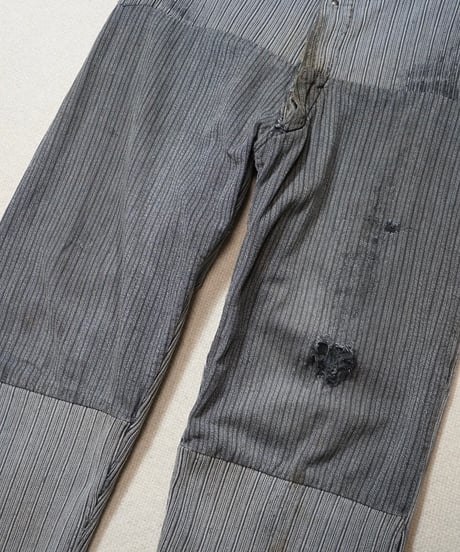 1950s French cotton piquet work pants