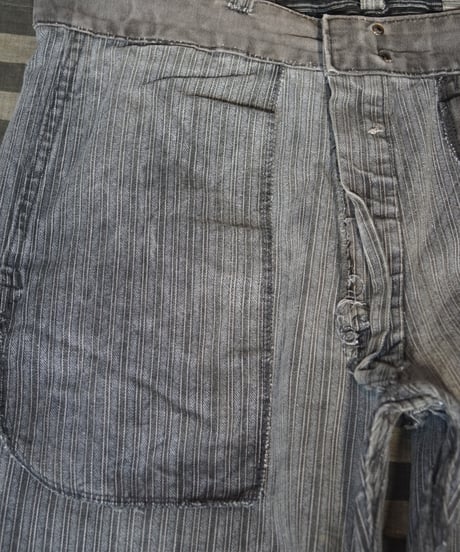 1950~60s French cotton stripe work pants